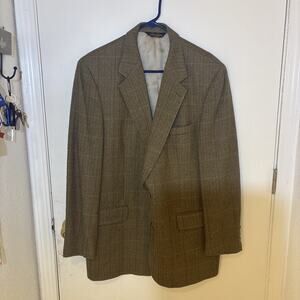 BROOKS BROTHERS 100% Wool Blazer 44L Brown Tan Sportcoat Men Jacket Made in USA